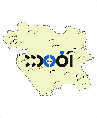 شیپ فایل شهرهای استان کردستان (نقطه ای)