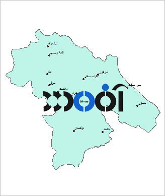 شیپ فایل شهرهای استان کهگیلویه و بویراحمد (نقطه ای)